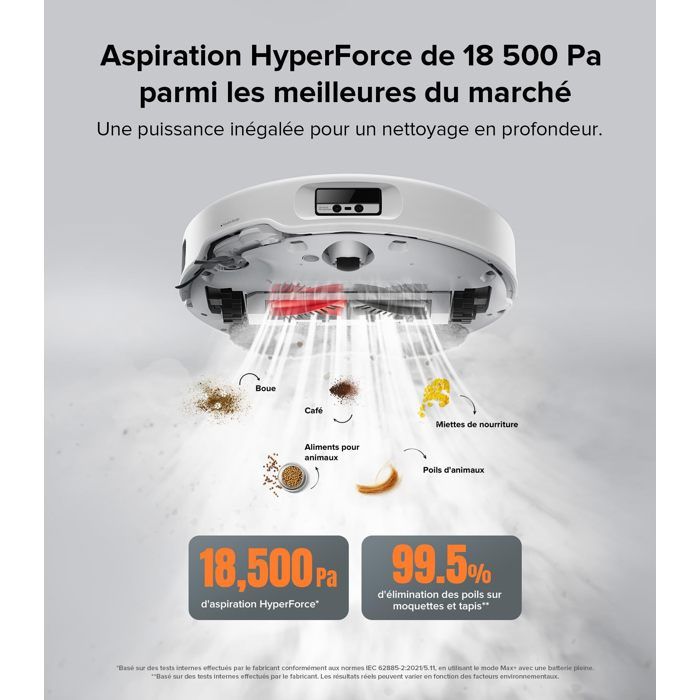 Roborock Qrevo edge Aspirateur Robot 18500Pa , Appel Vidéo ,Upgrade du Qrevo curv, Châssis AdaptiLift – Image 3