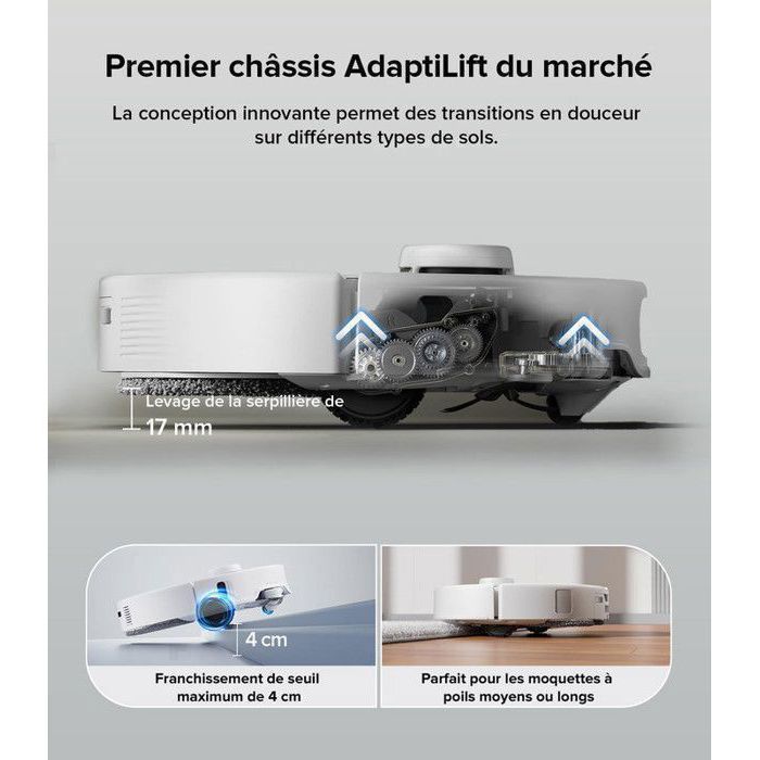 Roborock Qrevo edge Aspirateur Robot 18500Pa , Appel Vidéo ,Upgrade du Qrevo curv, Châssis AdaptiLift – Image 4