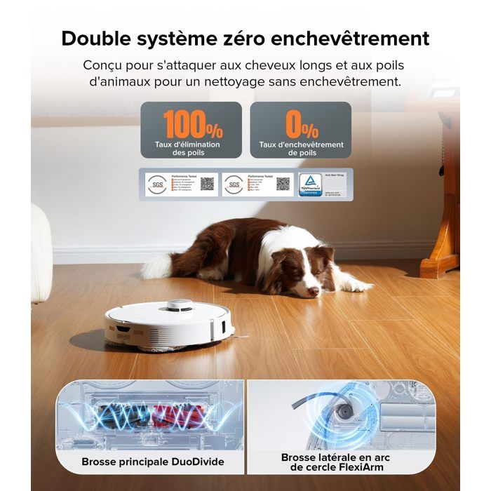 Roborock Qrevo edge Aspirateur Robot 18500Pa , Appel Vidéo ,Upgrade du Qrevo curv, Châssis AdaptiLift – Image 5