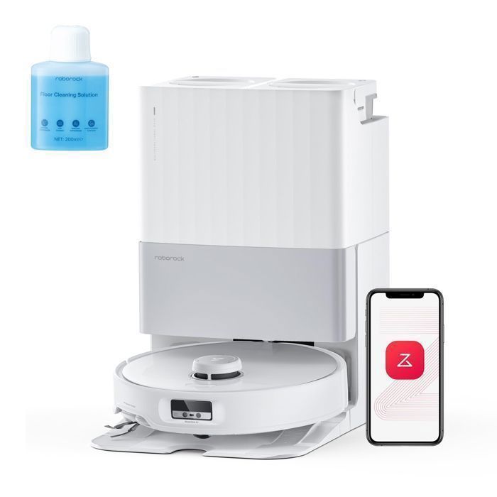 Roborock Qrevo edge Aspirateur Robot 18500Pa , Appel Vidéo ,Upgrade du Qrevo curv, Châssis AdaptiLift