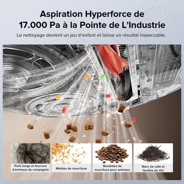 Roborock Qrevo Edge S5A Aspirateur Robot Laveur 17,000Pa ,Upgrade du Qrevo Master ,Nettoyage à 75 °C, Système anti-enroulement 0% – Image 3