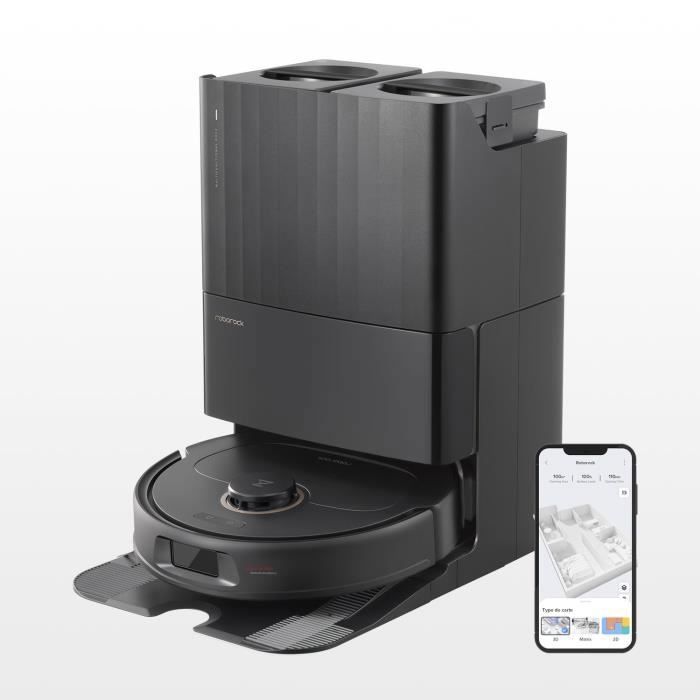 Roborock Qrevo pro Aspirateur Robot 7 000Pa avec Brosses Latérales FlexiArm,avec Automatique Station,Retravail Intelligent