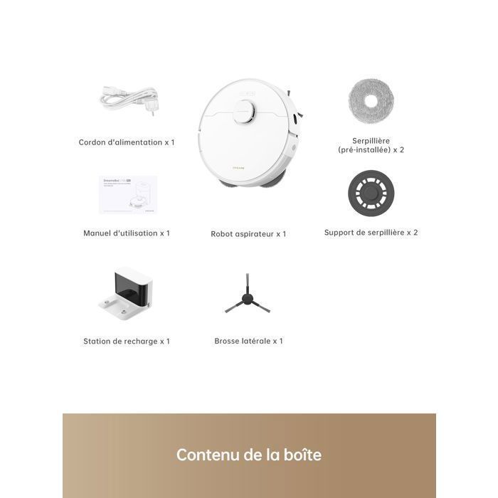 Dreame L10s Pro Gen 2 Robot Aspirateur Laveur 7 000 Pa, Levage Automatique des Serpillires, Sol Dur et Tapis, Poils d'animaux – Image 4