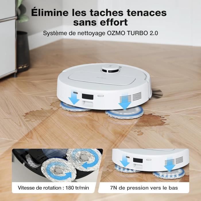 Robot Aspirateur Laveur avec Station de Vidage Automatique- ECOVACS N30 Pro OMNI - Puissance 10000Pa - Nettoyage à l'eau Chaude – Image 2