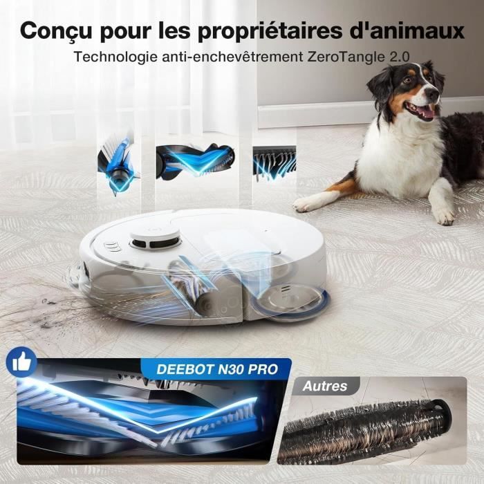 Robot Aspirateur Laveur avec Station de Vidage Automatique- ECOVACS N30 Pro OMNI - Puissance 10000Pa - Nettoyage à l'eau Chaude – Image 8