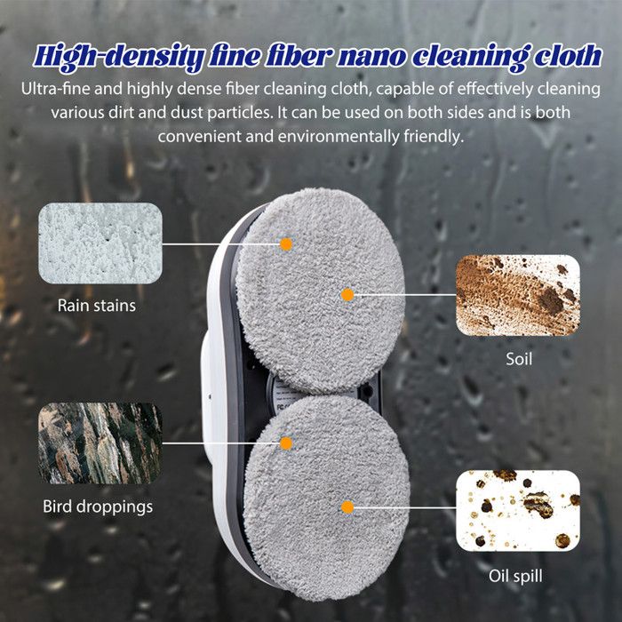 Robot Lave Vitre Intelligent 5600Pa Nettoyeur De Fenêtres Haute Hauteur Avec Télécommande, 3 Modes Automatiques, Protection – Image 5