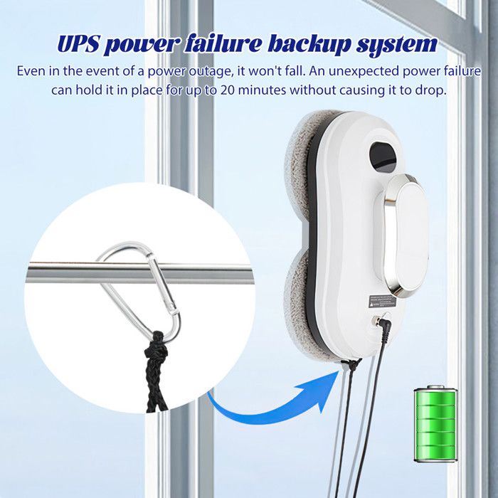 Robot Lave Vitre Intelligent 5600Pa Nettoyeur De Fenêtres Haute Hauteur Avec Télécommande, 3 Modes Automatiques, Protection – Image 6