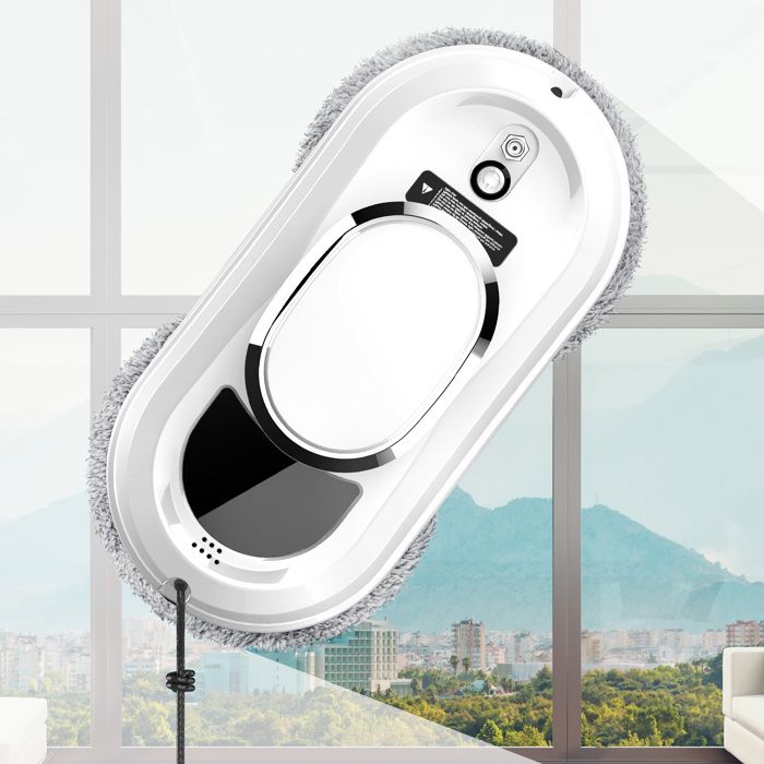 Robot lave-vitres, 5600Pa, pulvérisation d'eau automatique, convient à toutes les surfaces lisses, avec 10 chiffons de nettoyage – Image 5