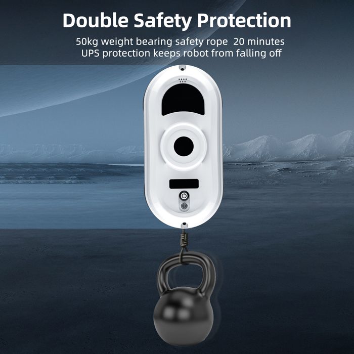 Robot laveur de vitre, 5600Pa Robot Laveur de Vitre Automatique avec Trois Modes de Nettoyage, Navigation Intelligente, 10 – Image 2