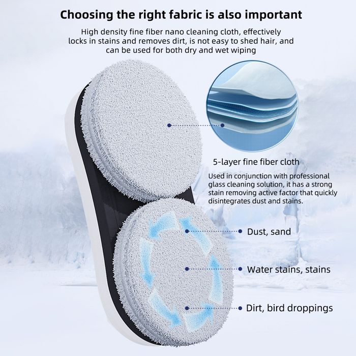 Robot laveur de vitre, 5600Pa Robot Laveur de Vitre Automatique avec Trois Modes de Nettoyage, Navigation Intelligente, 10 – Image 3