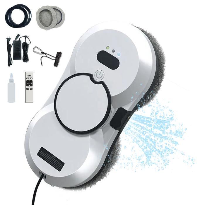 Robot laveur de vitres, aspiration 5600PA, pulvérisation électrique, avec télécommande, 3 modes de nettoyage, anti-chute