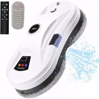 Robot Nettoyeur de Vitre,Robot Laveur de Vitre Automatique avec Pulvérisation d'eau,Robot Lave Vitre 5600pa de Aspiration puissante