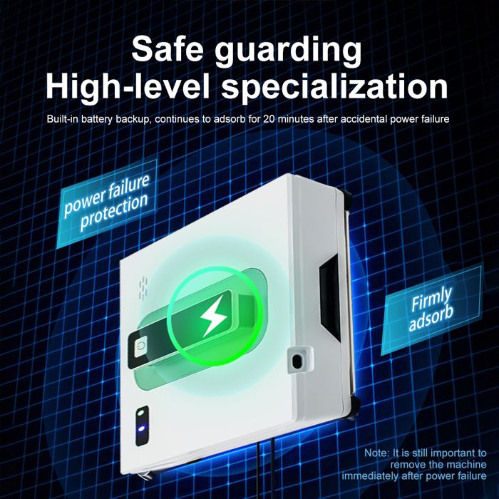 PuRuiKai 21 Robot Nettoyeur de vitres,pulvérisation Automatique à Double Direction avec Triple système de sécurité, 3000pa – Image 4