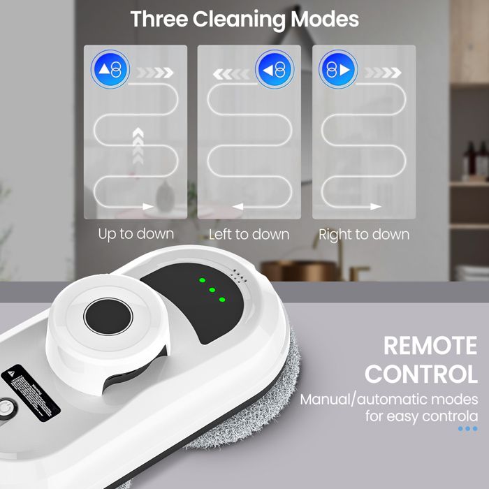 Robot nettoyeur de vitres 5600pa, aspirateur intelligent domestique, télécommande, anti-chute, lave-vitre électrique, nettoyeur – Image 4