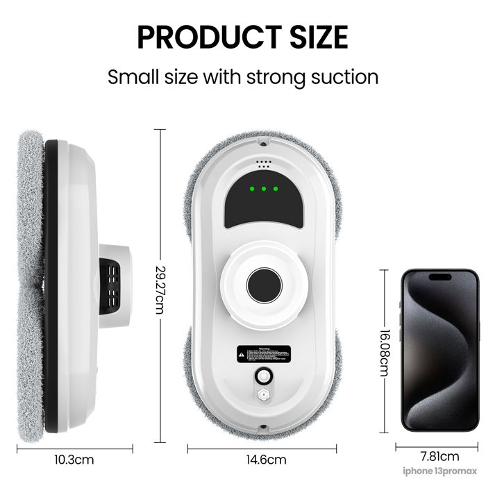 Robot nettoyeur de vitres 5600pa, aspirateur intelligent domestique, télécommande, anti-chute, lave-vitre électrique, nettoyeur – Image 6