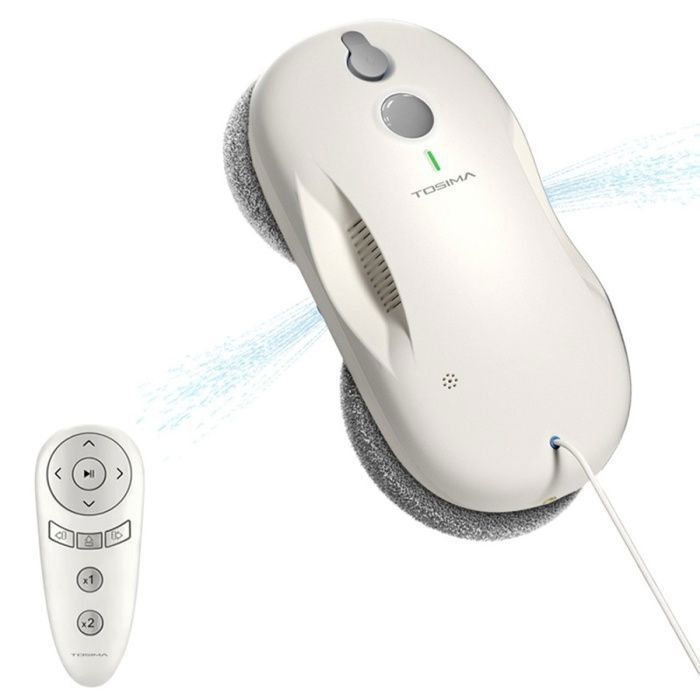 Robot Nettoyeur de Vitres - TOSIMA - W3 - Aspiration 3800 Pa - Pulvérisation Automatique - Télécommande