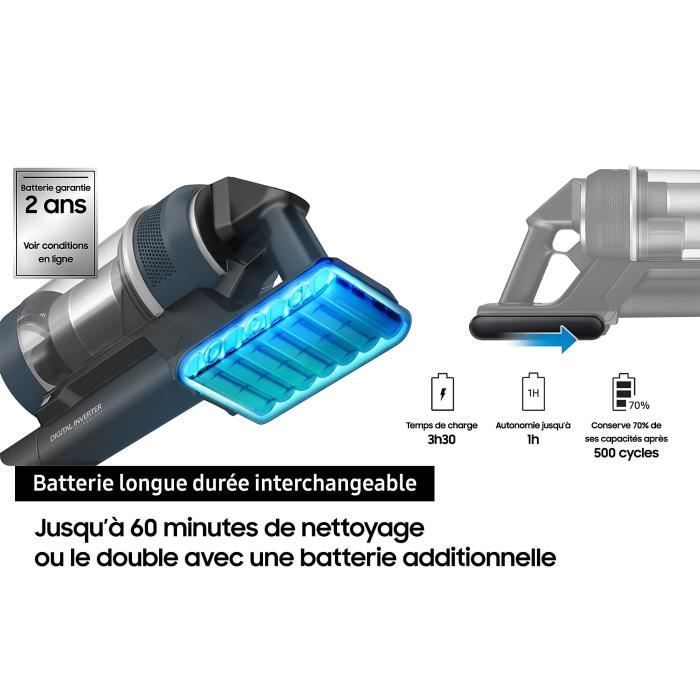 SAMSUNG Jet 85 Complete VS20C85G4TB - Aspirateur Balai sans fil - Puissance 210 AW - Autonomie 60 min - 3 brosses – Image 5