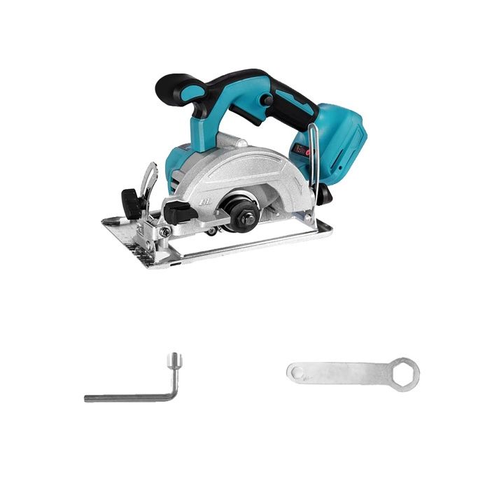 Saw circulaire électrique 18V sans balais, puissance de 1000 W, vitesse 10800 tr / min, angle réglable de 0 à 45 , avec 3 lames
