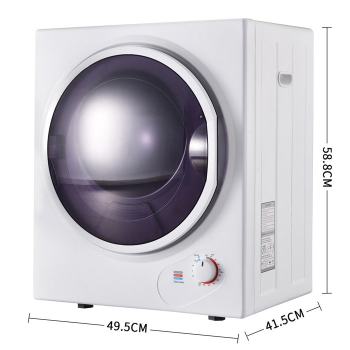 Sèche-linge Murale 2,5kg Double Filtre Séchage Rapide 200min Chauffage Céramique PTC Tambour Acier Antisurchauffe 65°C – Image 5