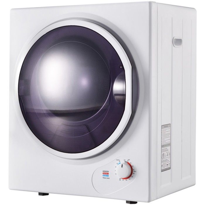Sèche-linge Murale 2,5kg Double Filtre Séchage Rapide 200min Chauffage Céramique PTC Tambour Acier Antisurchauffe 65°C
