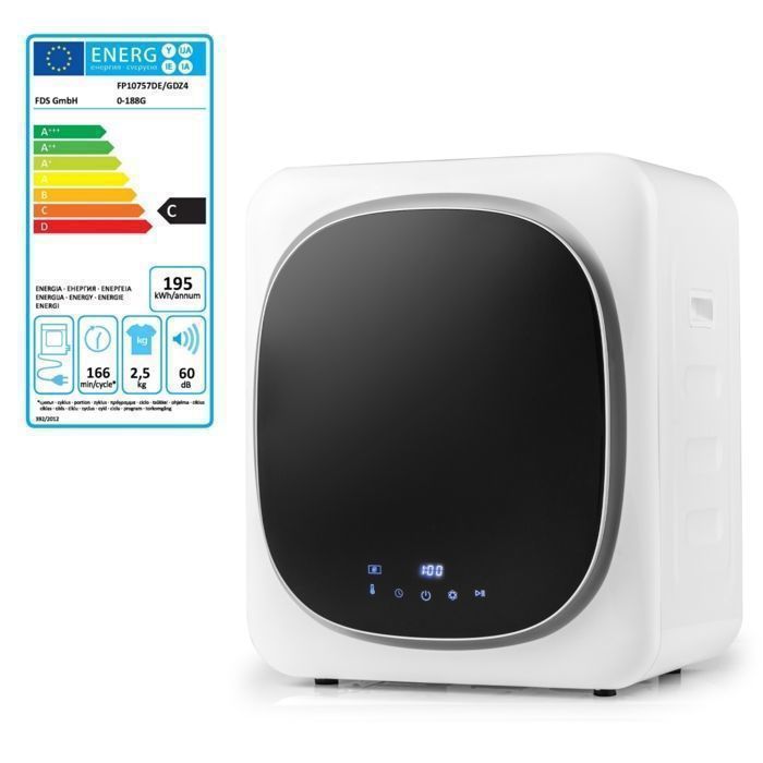 Sèche-linge à Evacuation 800W 4KG COSTWAY-5 Programmes-Séchage Intelligent-Tambour en Acier Inox-Filtration Multiple-Appartement