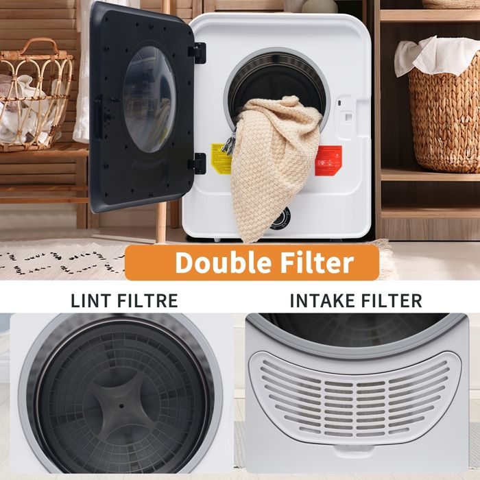 Sèche-linge à suspendre Max. 4,5 kg LEXLIFE Séchage rapide et efficace, 5 programmes, Classe C, Blanc – Image 2