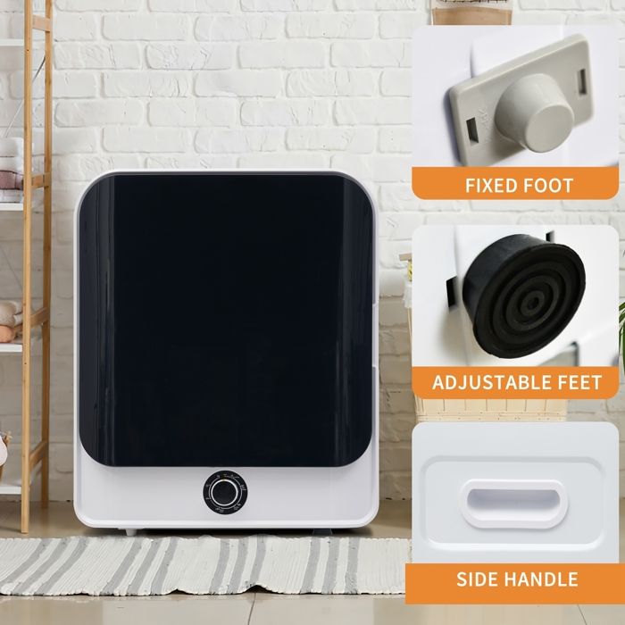 Sèche-linge à suspendre Max. 4,5 kg LEXLIFE Séchage rapide et efficace, 5 programmes, Classe C, Blanc – Image 3