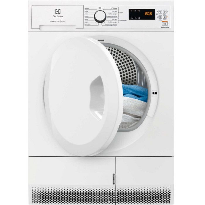 Sèche-Linge - ELECTROLUX - EDHF2804DP - Condensation - 8 kg - Blanc