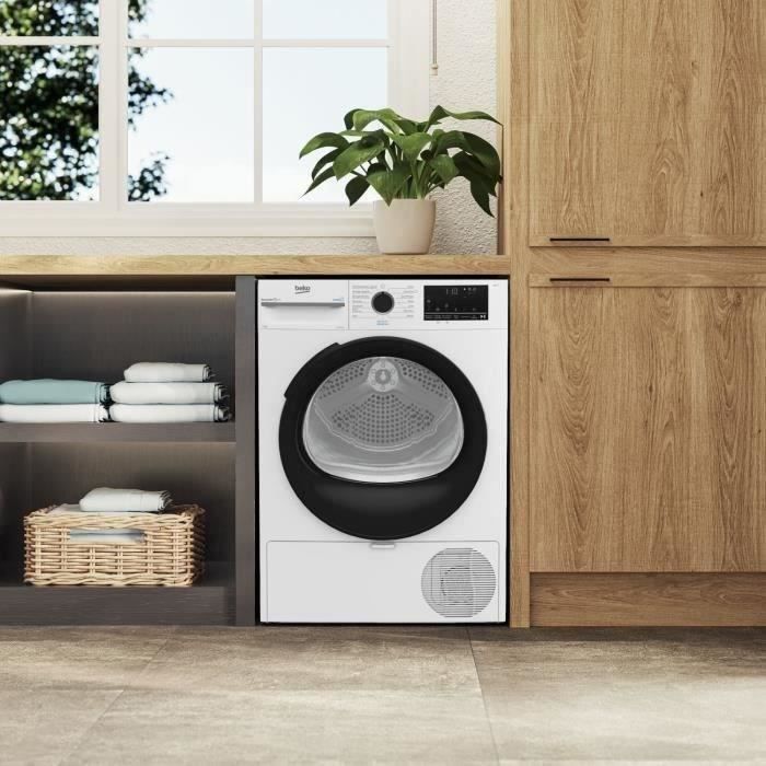 Sèche-linge pompe à chaleur BEKO b300 D3H27493W - 7 kg - Induction - L60cm - Capteur d'humidité - Blanc – Image 2