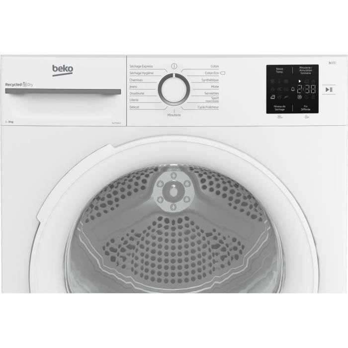 Sèche-linge pompe à chaleur BEKO b300 Eco sense SLFT1812 - 8 kg - L60cm - Blanc – Image 6