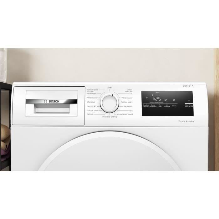 Sèche-linge pompe à chaleur BOSCH WTH8300DFR SER4 - 8 kg - Blanc – Image 7