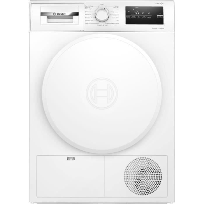 Sèche-linge pompe à chaleur BOSCH WTH8300DFR SER4 - 8 kg - Blanc