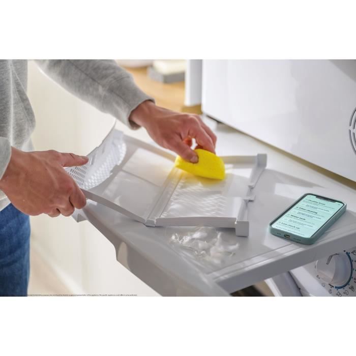 Sèche-linge pompe à chaleur CANDY CSOE H9A2TCE-47 - 9 kg - connecté - Blanc – Image 9