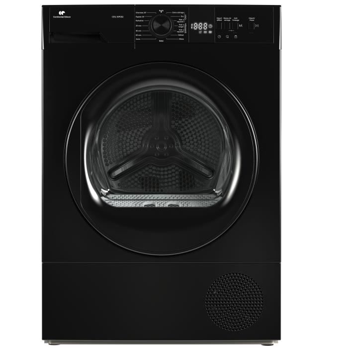 Sèche-linge pompe à chaleur CONTINENTAL EDISON CESL10PCB2 - 10 kg - 60 cm - Classe E - Noir
