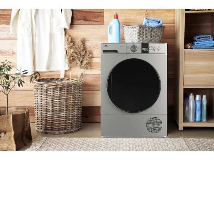 Sèche-linge pompe à chaleur CONTINENTAL EDISON CESL8PCBS - 8 kg - 60 cm - Classe E - Silver – Image 6