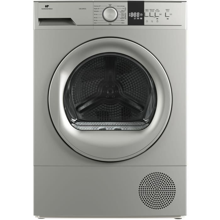 Sèche-linge pompe à chaleur CONTINENTAL EDISON CESL10PCS2 - 10 kg - 60 cm - Classe E - Silver