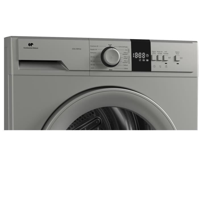 Sèche-linge pompe à chaleur CONTINENTAL EDISON CESL10PCS2 - 10 kg - 60 cm - Classe E - Silver – Image 2