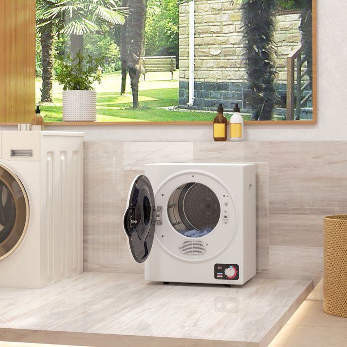 Séchoir linge portable - 850W, 33L - filtrage 2 couches - 5 modes - installation murale ou à poser - blanc – Image 3