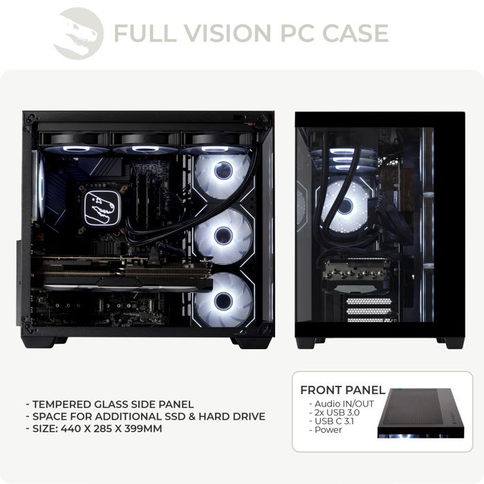 Sedatech PC Gamer Advanced Watercooling Maxi Vision • AMD Ryzen 7 5700X • RTX5060 • 32Go RAM • 1To SSD M.2 • Windows 11 – Image 3