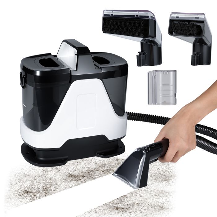 Shampouineuse, 14kPa Nettoyeur canapé tissu, Nettoyeur de tache avec brosse, pour tissus d'ameublement, tapis, canapés, voitures