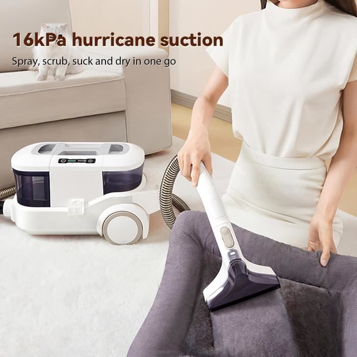 Shampouineuse 800W, Machine de nettoyage de tapis et détachant Pour Nettoyage en profondeur des tissus d'ameublement Pour tapis – Image 3
