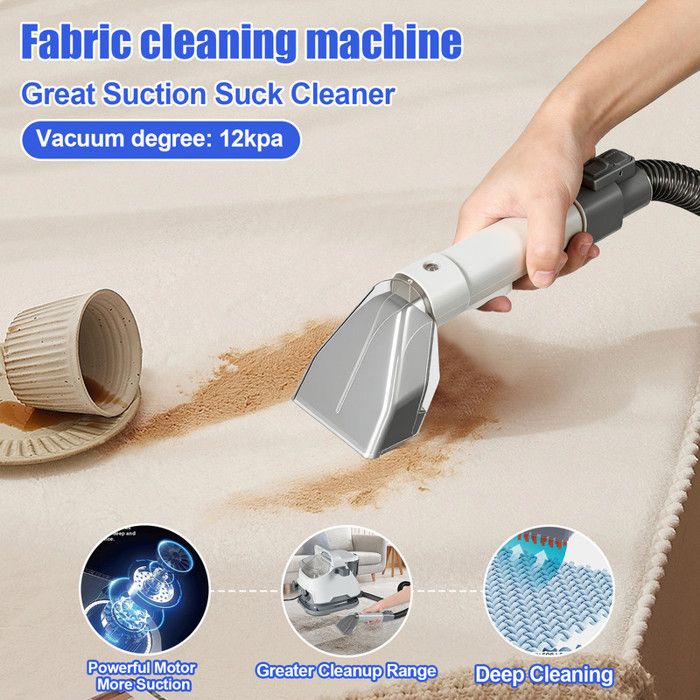 Shampouineuse Canapé 650W 12Kpa – Aspirateur Nettoyeur Canapé Et Tapis – Nettoyeur Tapis Et Moquette Puissant Avec Pulvérisation – Image 4