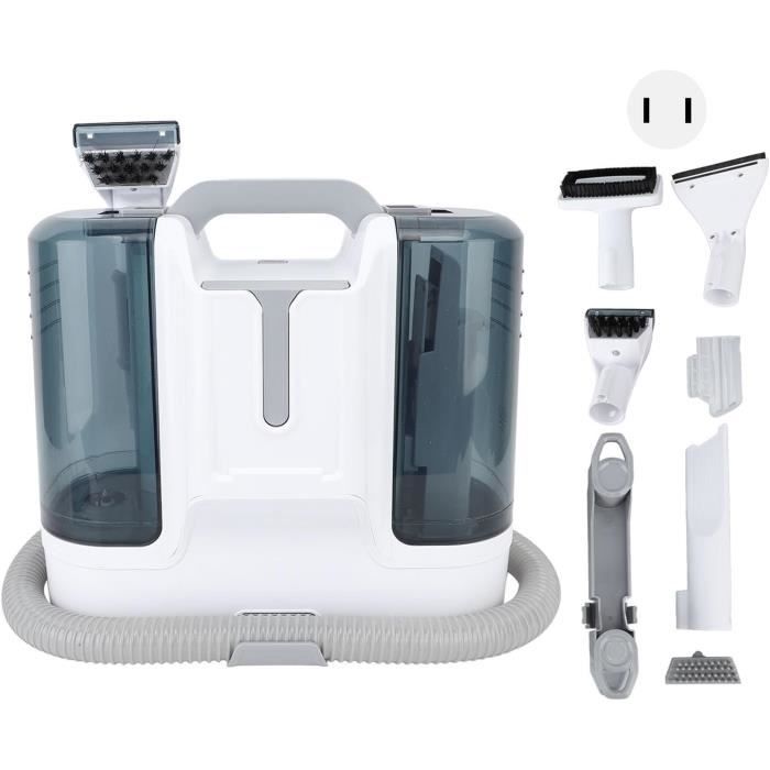 Shampouineuse - Nettoyeur de tapis 450 W en profondeur, aspiration puissante, double réservoir d'eau, machine portable pour taches
