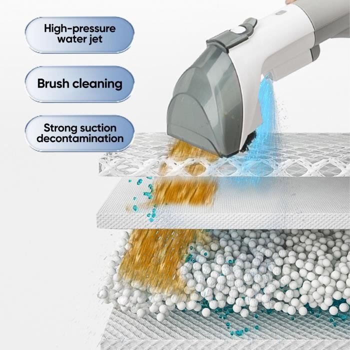 Shampouineuse - Nettoyeur Vapeur Pour Canapé, 450W Aspirateur-laveur Nettoyeur de Tapis | Pour canapé, Tapis, Rembourrage | 11000Pa – Image 3
