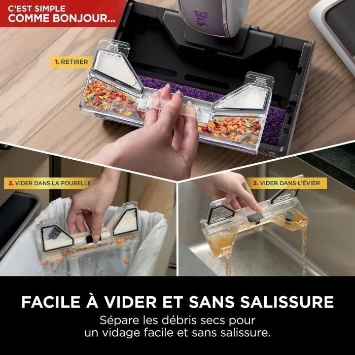 Shark SteamPickUp SD200EU - Balai Vapeur 3-en-1 pour sols durs - Sépare débris humides et secs – Image 7