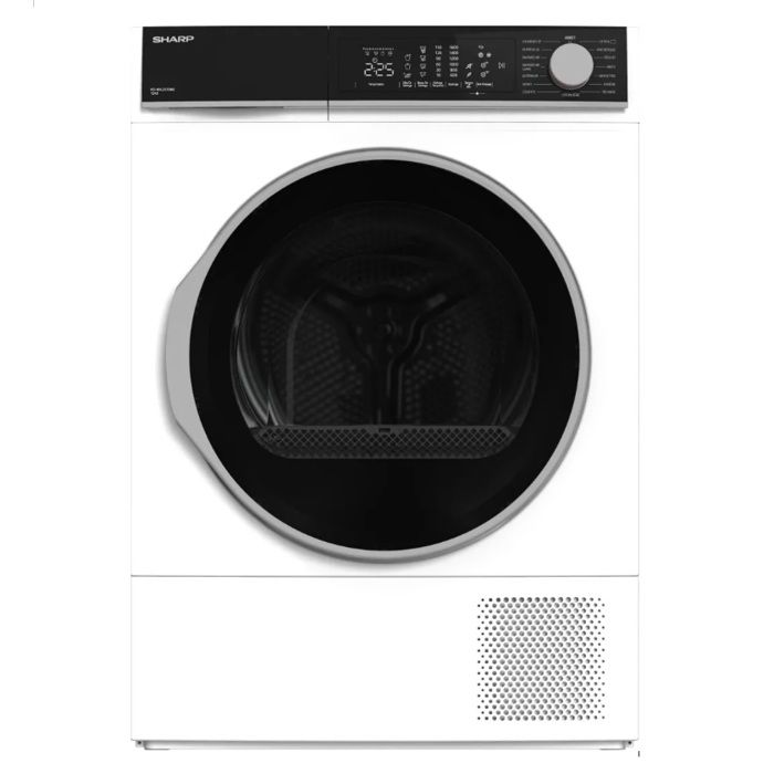 Sèche-linge - SHARP - KDNHL2S7GW2 - 12kg - Pompe à chaleur - Blanc