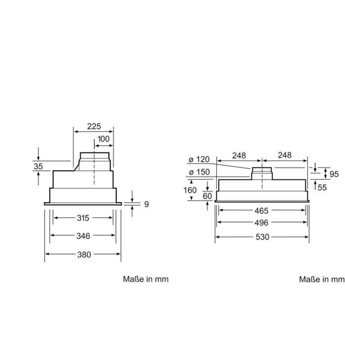 SIEMENS LB55565 Groupe filtrant métallisé 53 cm - 618 m3/h - Métal – Image 3