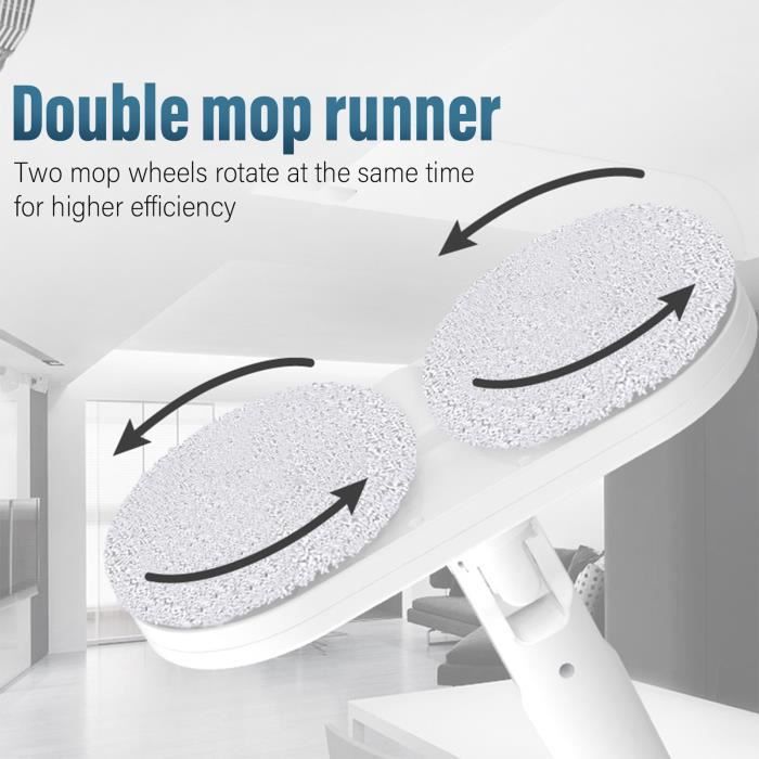 Vadrouille électrique sans fil - SONEW - Double Balai autopropulsé - Rechargeable - Nettoyage humide - Sans sac – Image 4