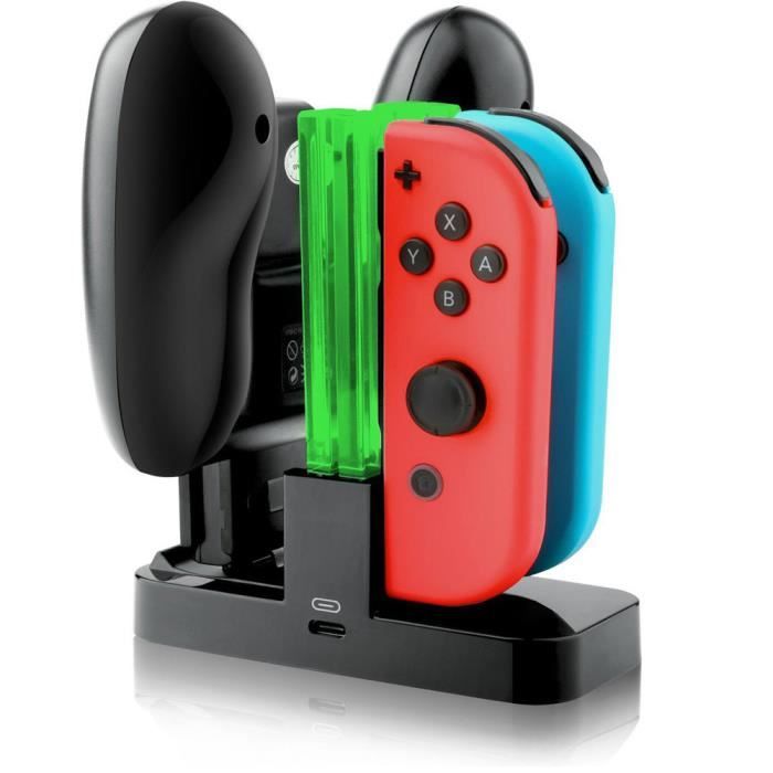 Station de chargement pour console Nintendo Switch / contrôleur Joy-Con & Pro, noir – Image 2