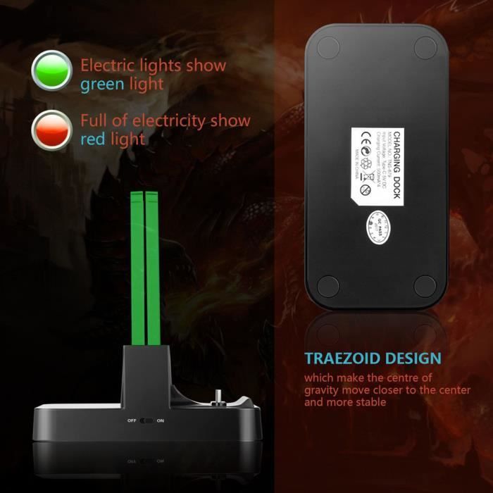 Station de chargement pour console Nintendo Switch / contrôleur Joy-Con & Pro, noir – Image 3